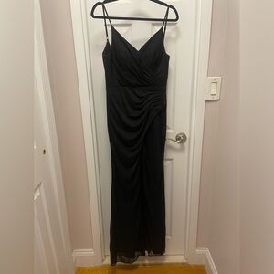 Azazie Adley Dress, BLACK, size 4